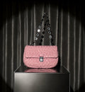 Miu Miu Pink Matelassé Crystal Chain Shoulder Bag