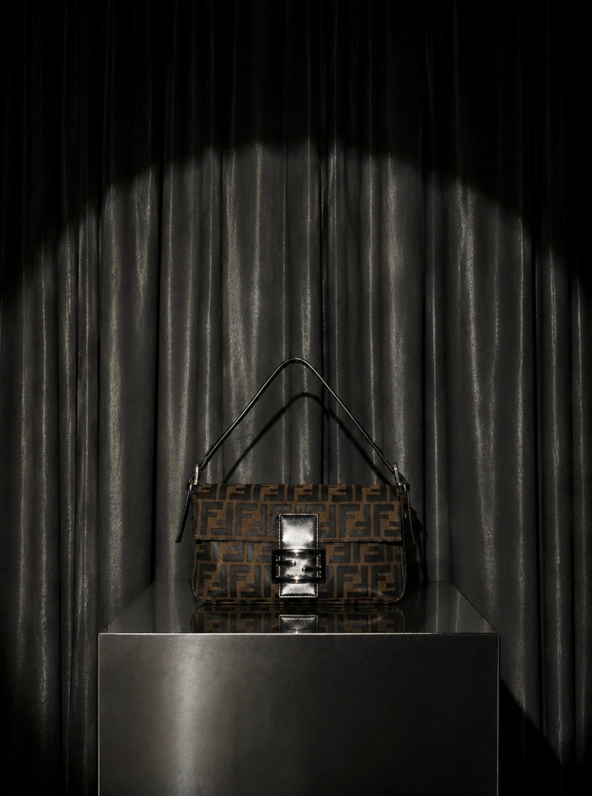 Fendi Zucca Canvas Mama Baguette Shoulder Bag