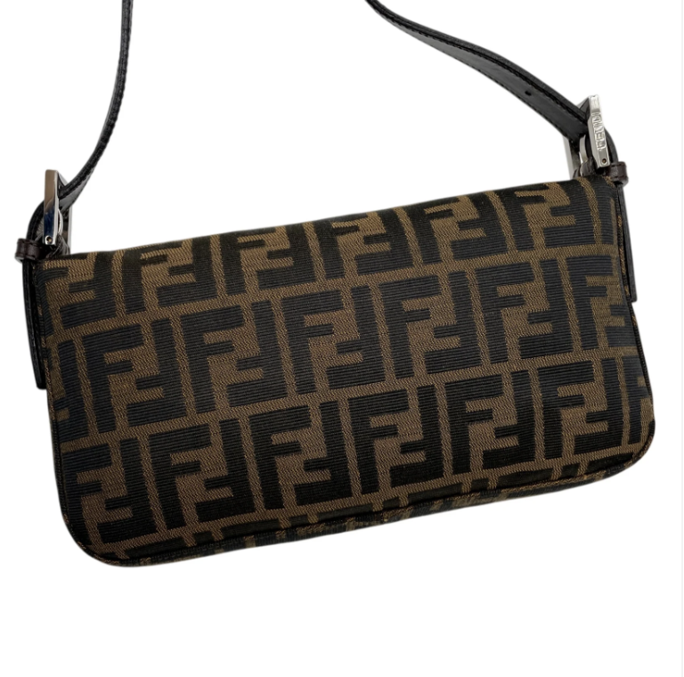 Fendi Zucca Canvas Mama Baguette Shoulder Bag