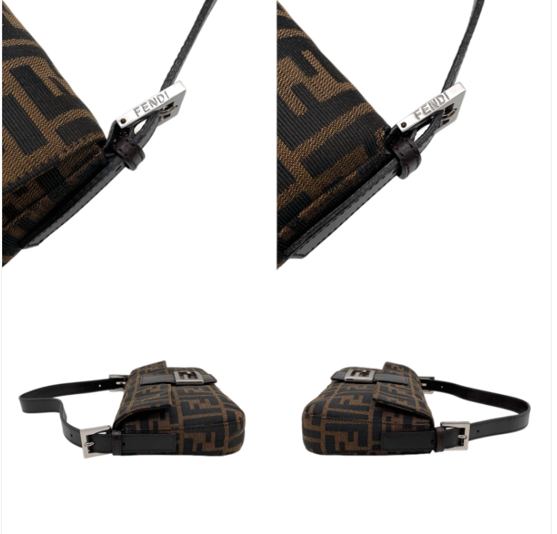 Fendi Zucca Canvas Mama Baguette Shoulder Bag