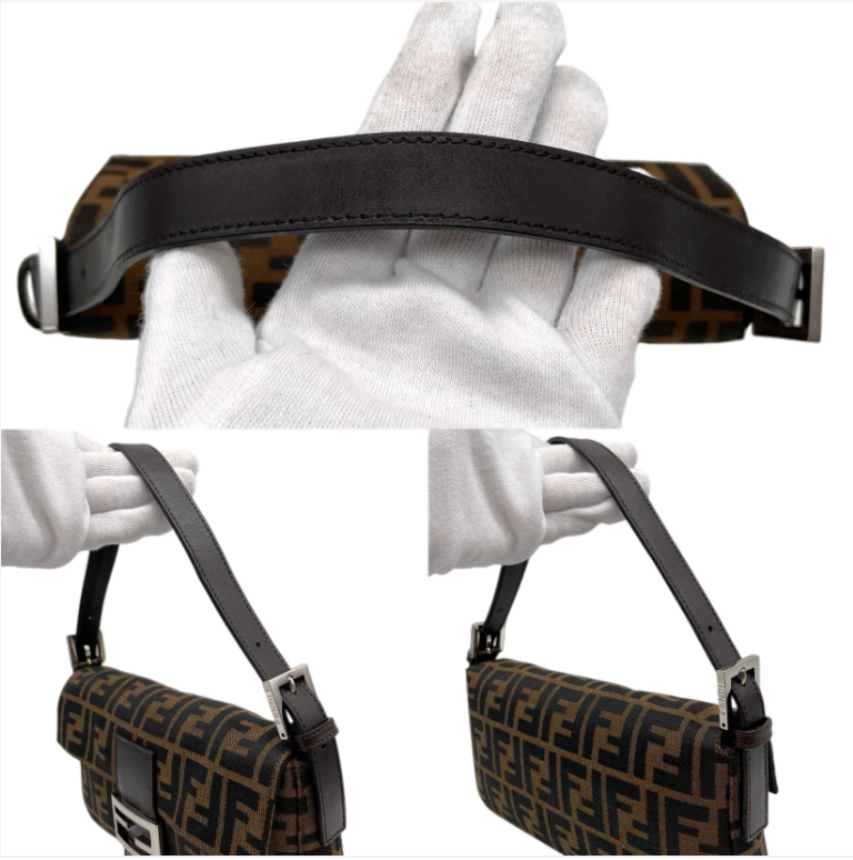 Fendi Zucca Canvas Mama Baguette Shoulder Bag