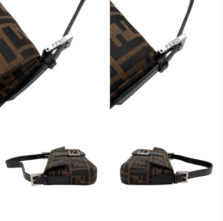Fendi Zucca Canvas Mama Baguette Shoulder Bag