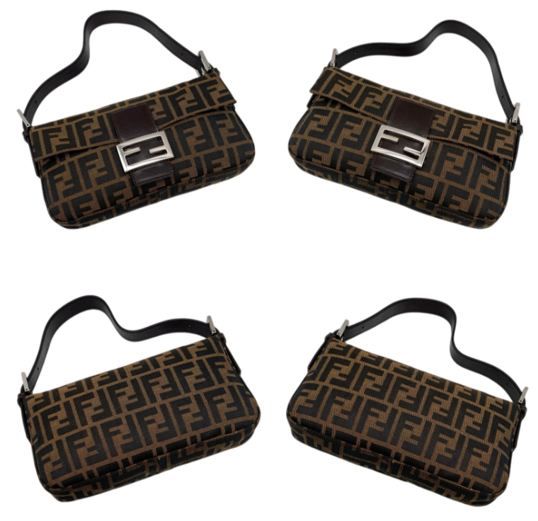Fendi Zucca Canvas Mama Baguette Shoulder Bag