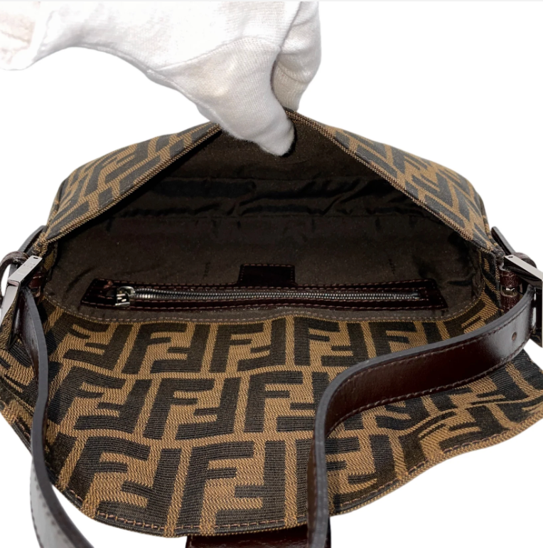 Fendi Zucca Canvas Mama Baguette Shoulder Bag