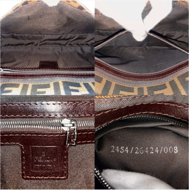 Fendi Zucca Canvas Mama Baguette Shoulder Bag